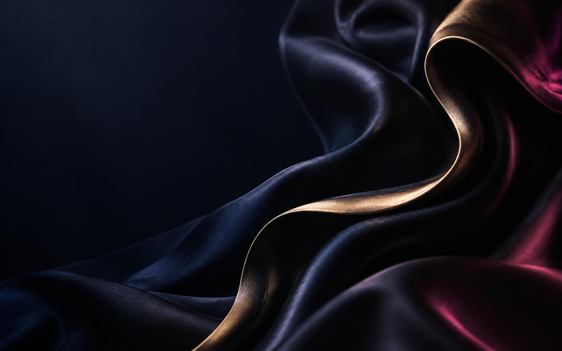Champagne light moving across midnight silk